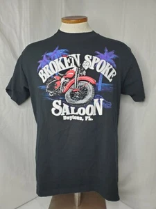 Daytona Motorcycle T Shirt Biker Week Rally Broken Spoke Saloon Large Mens FL - Bild 1 von 3