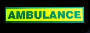 Señal magnética reflectante/verde fluorescente para ambulancia - Imagen 1 de 1