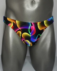 NEW MEN'S ABSTRACT SWIM BRIEF SIZE L - Picture 1 of 4