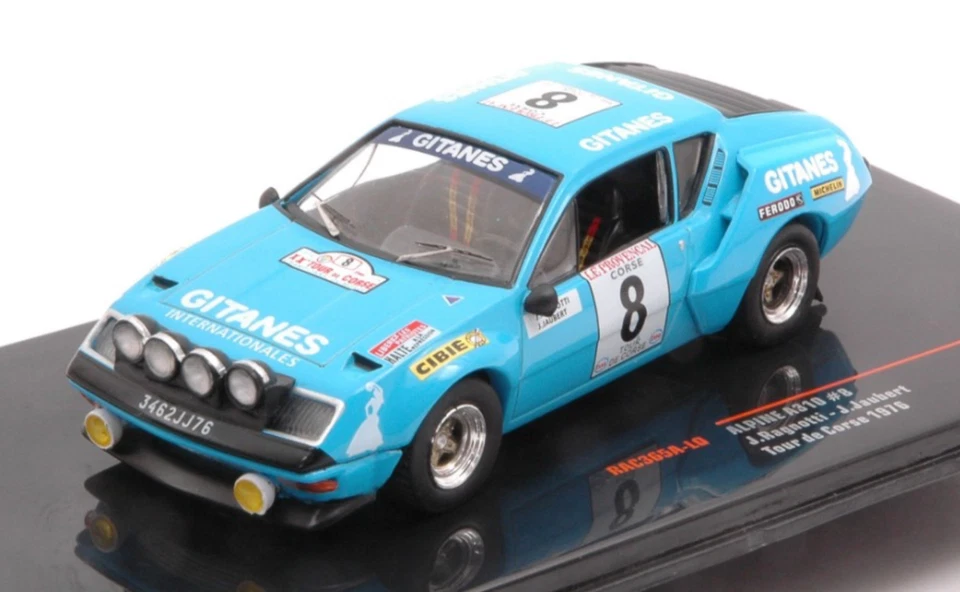 1/43 ALPINE A310 #8 TOUR DE CORSE 1976 RAGNOTTI JAUBERT IXO RAC365A-LQ - Immagine 1 di 1