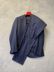 Emporio Armani G-Line Navy Blue Wool Suit Jacket 40R Pants 35x32 Straight /132-4 - Picture 1 of 24