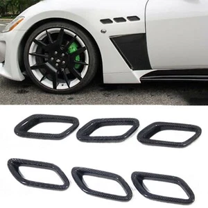 6x Borde de ventilación lateral para guardabarros de rueda de fibra de carbono real para Maserati GC 2007-2017 - Imagen 1 de 6
