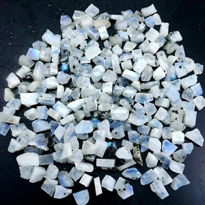 805 Cts Natural Rainbow Moonstone Rough Lot Size 7x8-8x18mm#R-12657 - Picture 1 of 6