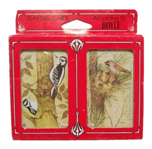 Set Ponte Doppio Mazzo Hoyle Vintage Picchio Uccellini Carte da Gioco Sigillate - Foto 1 di 2