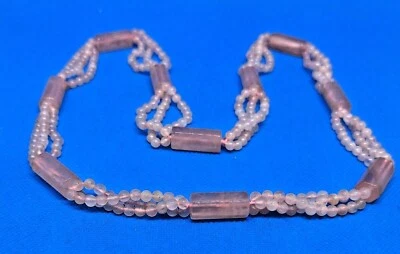 Collana in quarzo rosa vintage - Photo 1/3