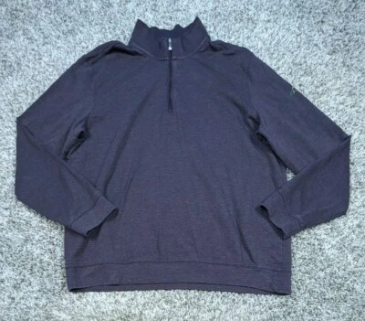 Pullover Greg Norman 1/4 cuarto cremallera para hombre XL manga larga granate rayas golf Foto 1 de 4