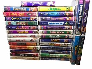 Vintage Lot of 31 Walt Disney Home Video VHS Tapes Clamshell Children's Movies - Picture 1 of 5