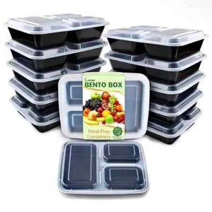 EZ PREPA Bento Lunch Box For Adults & Teens 32oz Meal Prep Containers 10-PACK - Picture 1 of 6