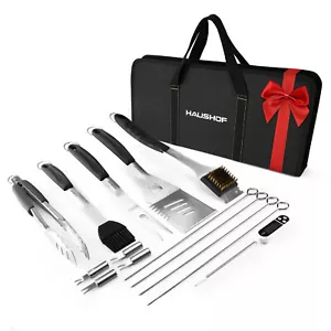 15PC Grilling Accessories BBQ Grill Set Barbecue Utensils 16.5" Spatula Fork NEW - Picture 1 of 13