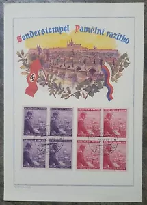 Bohemia Moravia 1943 WWII Adolf Hitler Swastika Prague German Occupation Cover - Picture 1 of 1