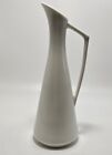 Vintage Ceramic Mid-Century Bottle.  White Glazed 5.5" Tall. Oil or Dressing 