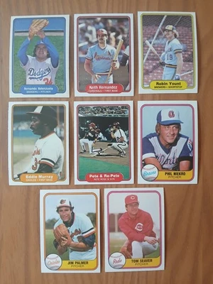 1981 & 1982 Fleer STAR & HOF Lot - PETE ROSE TOM SEAVER PALMER MURRAY YOUNT ++ - Image 1 of 4