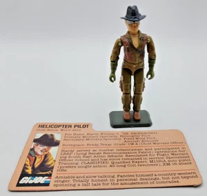 Vintage 1983 GI Joe 3,75" HELICOPTER PILOT Wild Bill with File Card. c14 - Bild 1 von 7