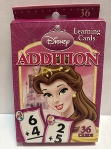 Disney Princess Addition Learning Cards For Kids 36 Colorful Flash Cards Free Sh - Picture 1 of 3