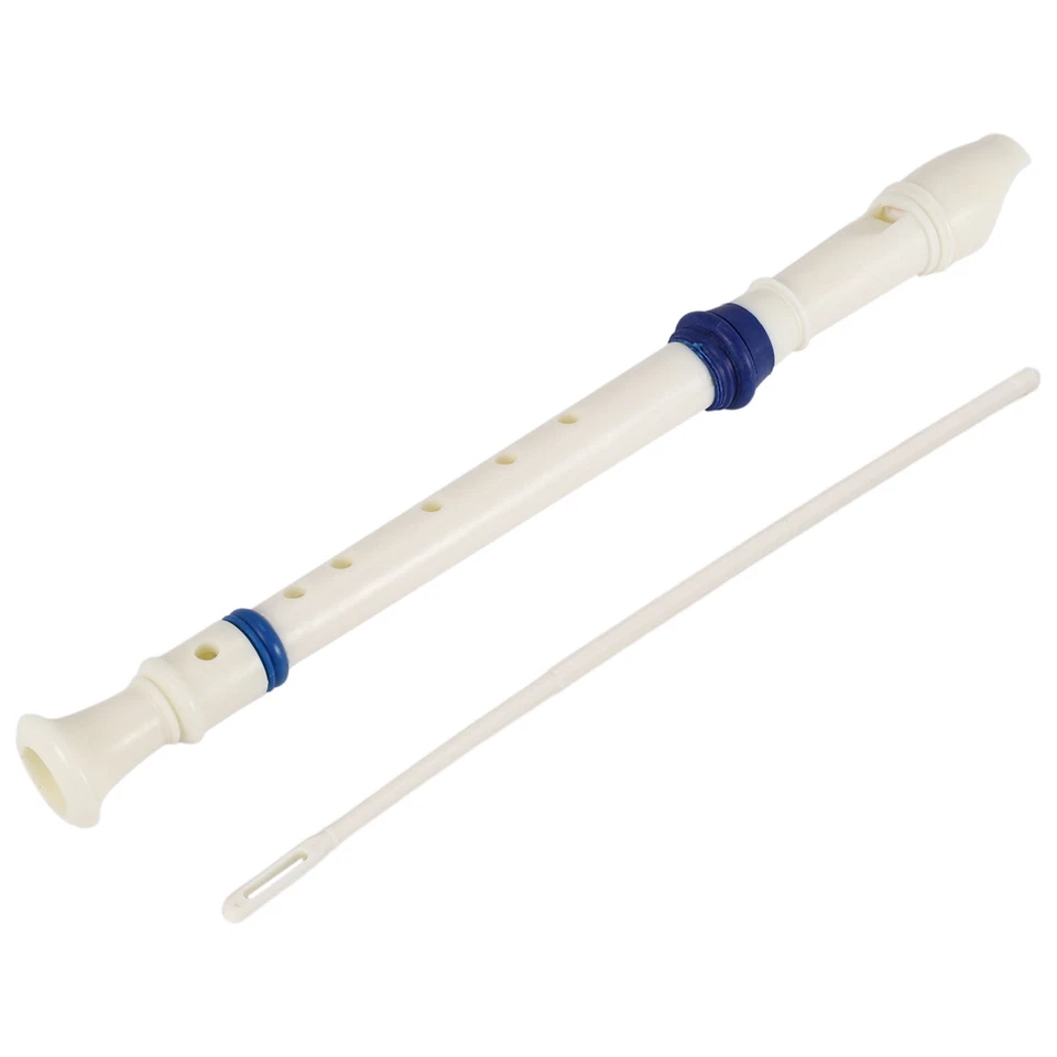 Music Instrument 6 Holes Soprano Flute Recorder White  W8K41345 - Image 1 of 4