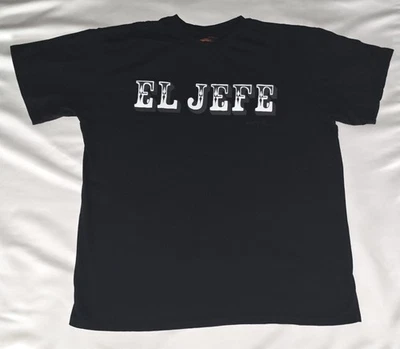 Used Men's XL Ring Of Fire El Jefe Black T-Shirt Foto 1 de 4