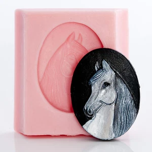 Horse Cameo Mold Pendant Cabochon Mold Resin Mold Fondant Candy Mold (922) - Picture 1 of 5