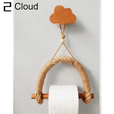 Suporte de rolo de papel tecido feito à mão suporte de parede dispensador de tecido sanitário racks modernos - Imagem 1 de 4