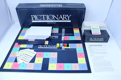 Vintage 1985 Pictionary 1st Edition Charades Game 100% Complete! Great Cond. (9) - Image 1 of 4