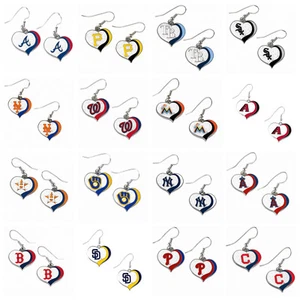 Pendientes colgantes MLB Aminco con licencia oficial para todos los equipos - ¡Elige tu equipo! - Imagen 1 de 31
