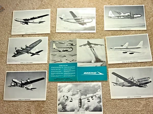 Folleto Boeing Airplane Co. de los años 50 + 8 hojas de fotos/especificaciones diferentes - Imagen 1 de 21