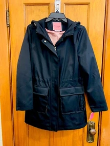 Kate Spade NY rain trench coat with hood black NWT size S $488.00 - Picture 1 of 8