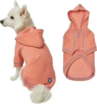 *NWT* Blueberry Dog Hoodie ~ Soft & Comfy ~Cotton Blend Sweatshirt ~ Coral ~ 22" - Image 1 of 2