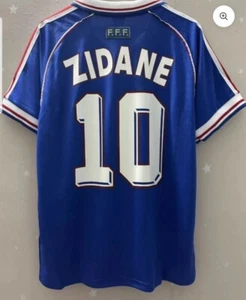 MAGLIA FRANCIA ZIDANE 10 CALCIO SHIRT S M L XL XXL FRANCIA 98 JERSEY ADIDAS - Picture 1 of 7