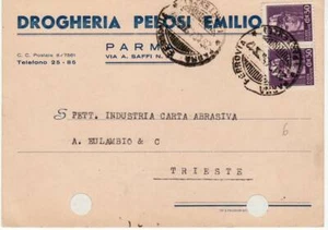 5161 PARMA PELOSI DROGHERIA X TORINO - PRESENTI DUE BUCHI - Picture 1 of 1