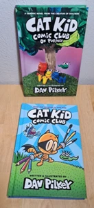 2 Cat Kid Comic Club Hardcover Books Dav Pilkey - Picture 1 of 13