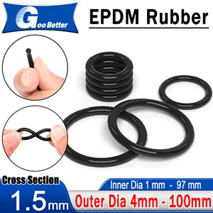Metric O Ring EPDM Rubber - Large range of sizes 1mm - 97mm Thickness 1.5mm - Picture 1 of 111