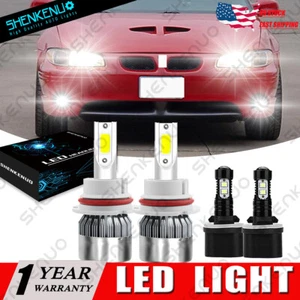 For Pontiac Grand Prix 1997-2003 4X Bright white LED Headlight + Fog Lamp Bulbs - Picture 1 of 12
