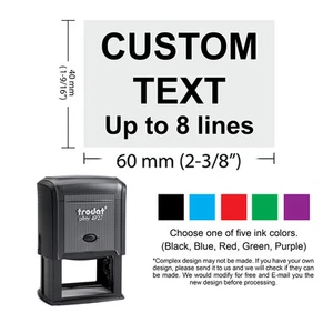 Estampillas de goma autoentintadas de hasta 8 líneas de texto personalizadas Trodat 4927 - Imagen 1 de 3