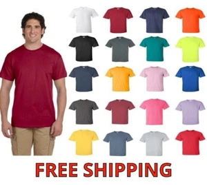 Gildan Men's Ultra Cotton T-Shirt Short Sleeve Tee Plain Blank Solid 2000 S-5XL - Picture 1 of 32
