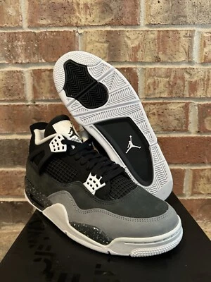 Nuevo 10 Nike Air Jordan 4 Retro Fear Negro Antracita Blanco IV FQ8138-002 Para hombres Foto 1 de 4