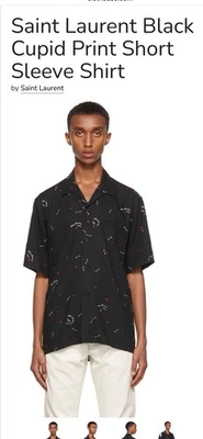 Camisa de manga corta de viscosa Saint Laurent para hombre. 40/15,5.  $890 Foto 1 de 4