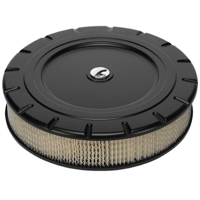 Billet Specialties    Blk15830    Air Cleaner 14  Round Vintage  Black - Image 1 of 4