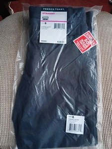 French Toast Girls' Straight Leg Navy Pants Adjustable Waist New Size 6 Uniform - Picture 1 of 4