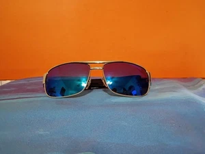 Khan Silver And Black Multi Colored Mirror Lens Unisex Sunglasses - Picture 1 of 9