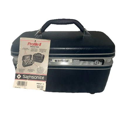Samsonite Profile II Azul Marino Belleza Tren Estuche Llaves Papeleo EE. UU. De Colección Colorado Foto 1 de 4