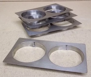 Dispositivo de cocina comercial 12 1/4 pulgadas x 7 pulgadas x 1 1/4 acero inoxidable lote de 4 - Imagen 1 de 6