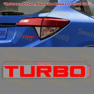 Juego de 2 pegatinas de vinilo calcomanía coche Honda Civic ROJO Turbo para 16 2016 + (6"x0,8") Foto 1 de 4