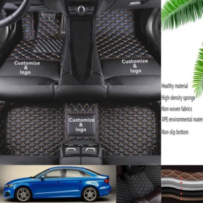 For Audi A3 Sedan/Convertible Car Floor Mats Luxury Waterproof Liners Carpets - Image 1 of 4