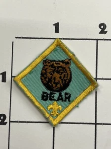 Bear Rank Patch BSA Boy Scouts America Cub Scout Vintage Iron On Embroidered - Picture 1 of 1