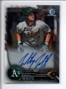 MIKEY WHITE 2016 BOWMAN CHROME ON CARD ROOKIE AUTOGRAPH AUTO RC AH7923
