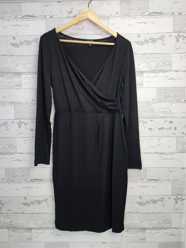 VETEMENTS Talbots tubino avvolgente nero abito misto lana leggero donna medio