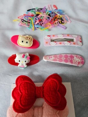 Sanrio NUEVO Pinzas para el cabello Accesorio para el cabello HELLO KITTY & Friends Corbatas para el cabello para niños Foto 1 de 4