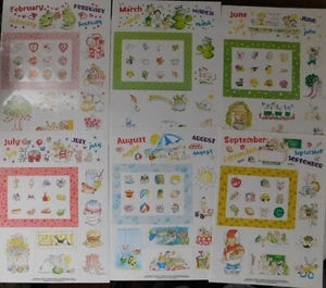 Lot of Vintage 1990s Current Inc Sticker Sheets for Scrap Booking Crafts Holiday - Picture 1 of 6