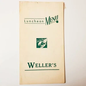 Vintage Weller's Morton Grove Restaurant Menu 1960's Rare - Picture 1 of 5