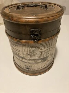 Holz Geschenkaufbewahrung Holzhalter Via Vee Welt LatinMap rund - Bild 1 von 8